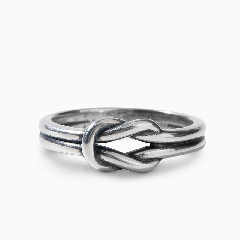 Jeulia "Lovers' Knot" Sterling Silver Ring