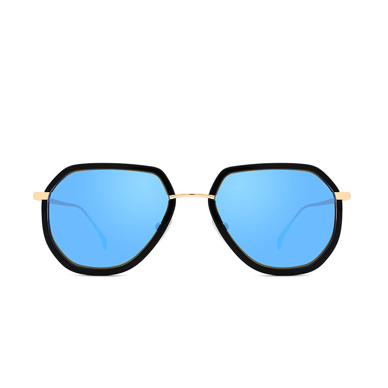 جوليا نظارة شمسية مستقطبة عاكسة أفياتور زرقاء للجنسين