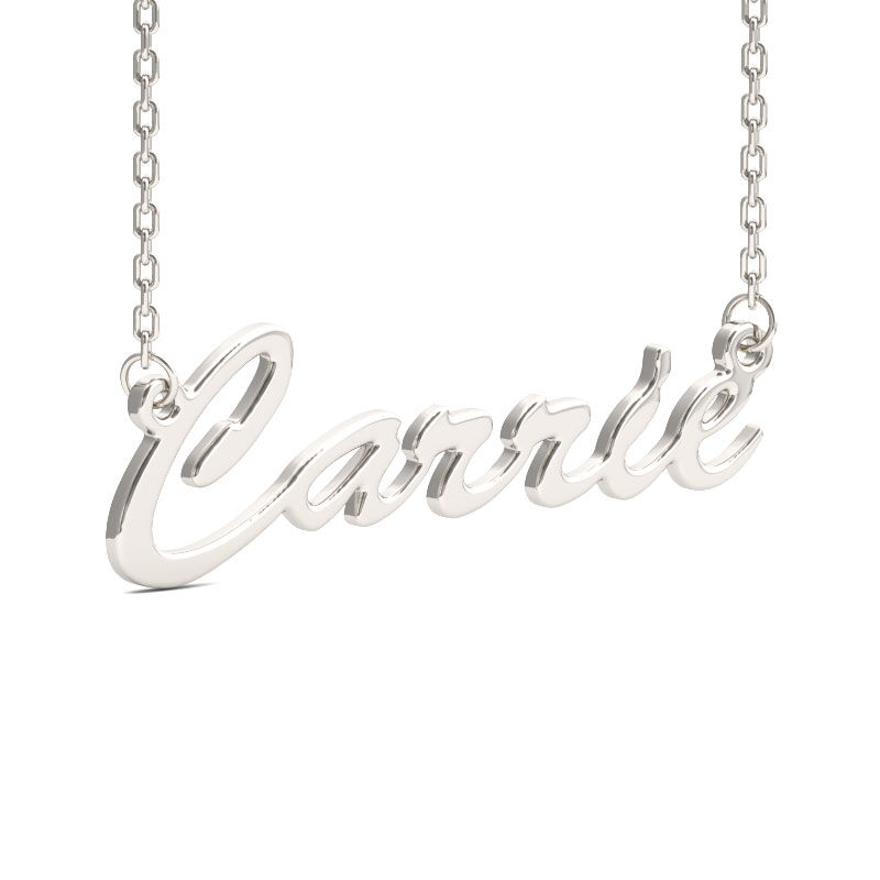 Jeulia Carrie Style Sterling Silver Namnhalsband
