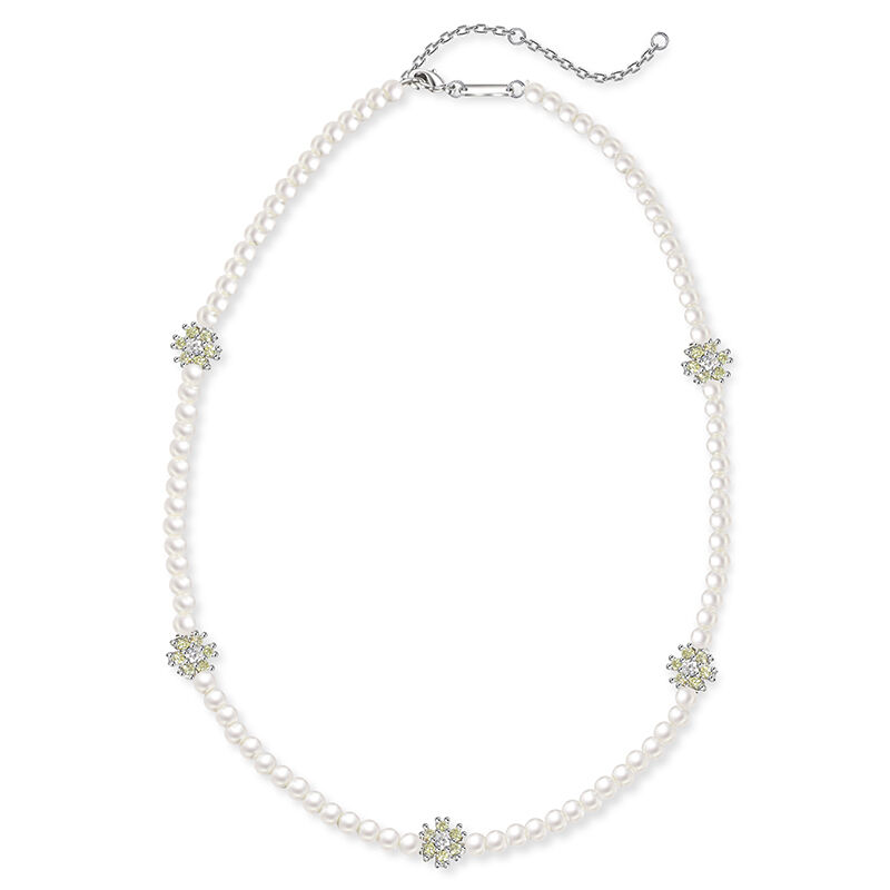 Jeulia "Whispers of Elegance" Snowflake Design Pearl Necklace
