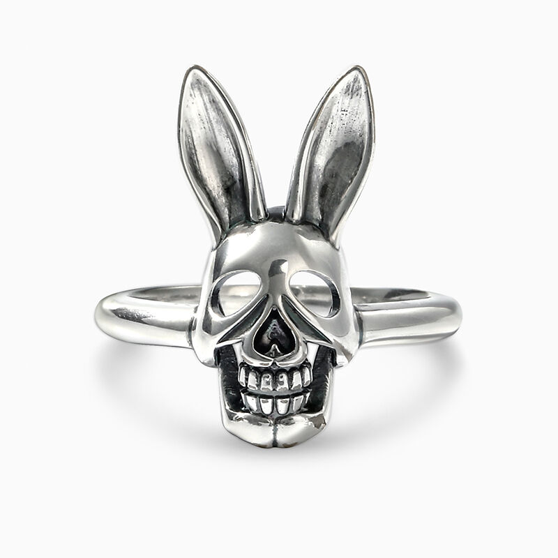 جوليا خاتم الأرنب الجمجمة من الفضة الإسترليني