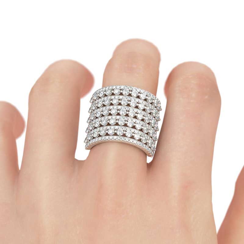 Jeulia Breit Sterling Silber Party Ring