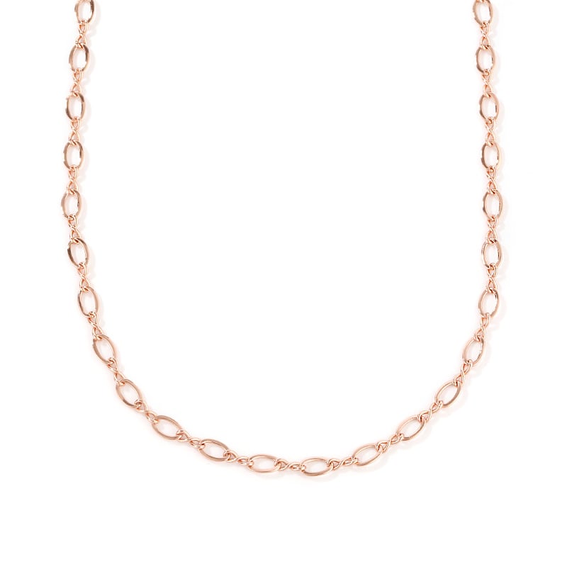 Jeulia Twist Design Sterling Silver Link Chain Necklace