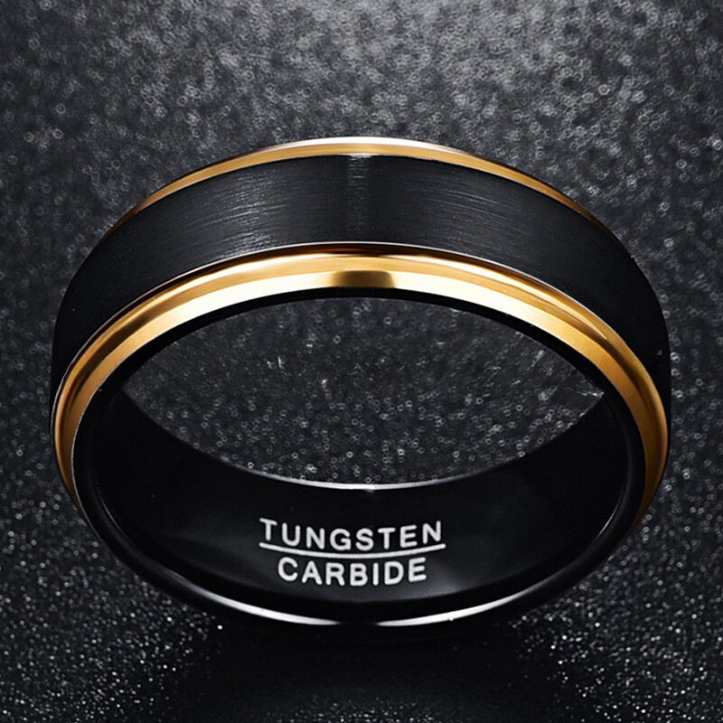 Jeulia Two Tone Matte Tungsten Steel Men's Band