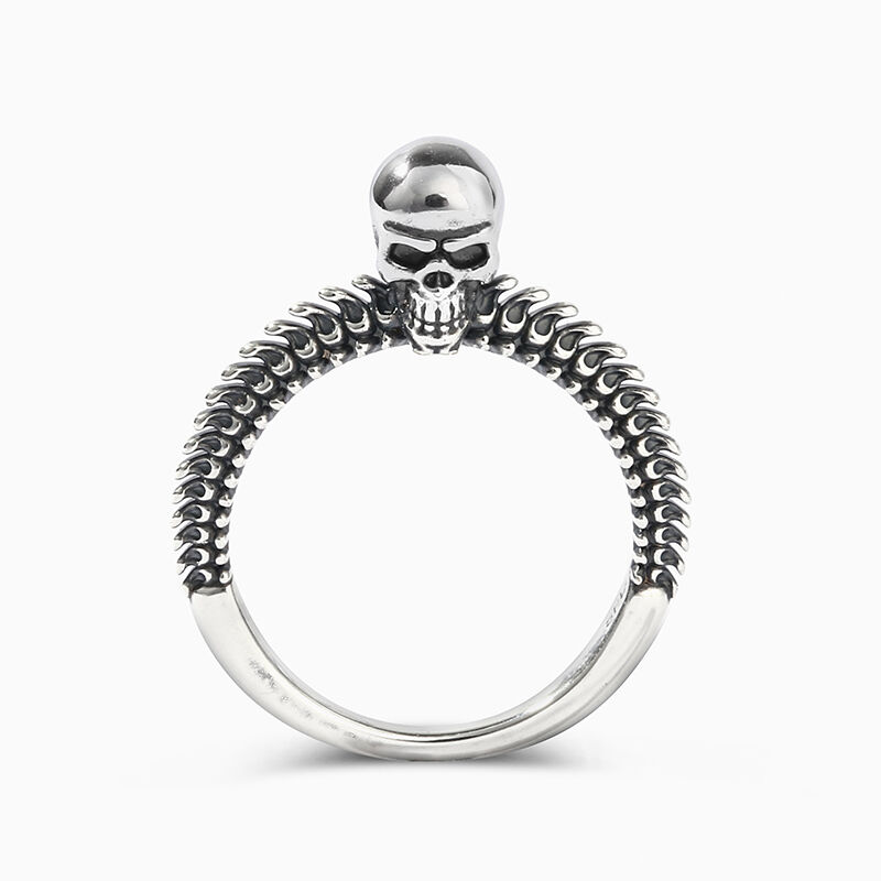 Jeulia "Gothic Style" Skull Sterling Silver Ring