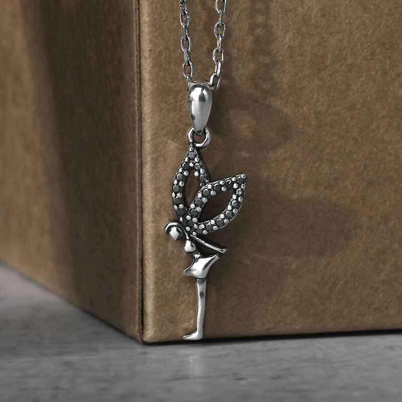 Jeulia "Flower Fairy" Sterling Silver Necklace