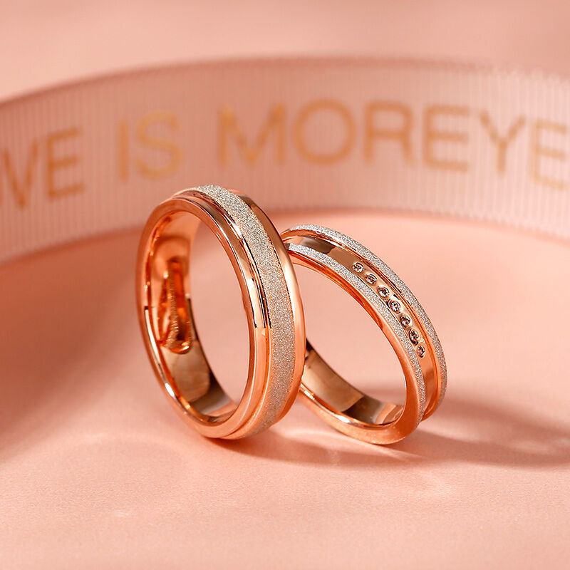Jeulia "My Promise" Sterling Silver Couple Rings