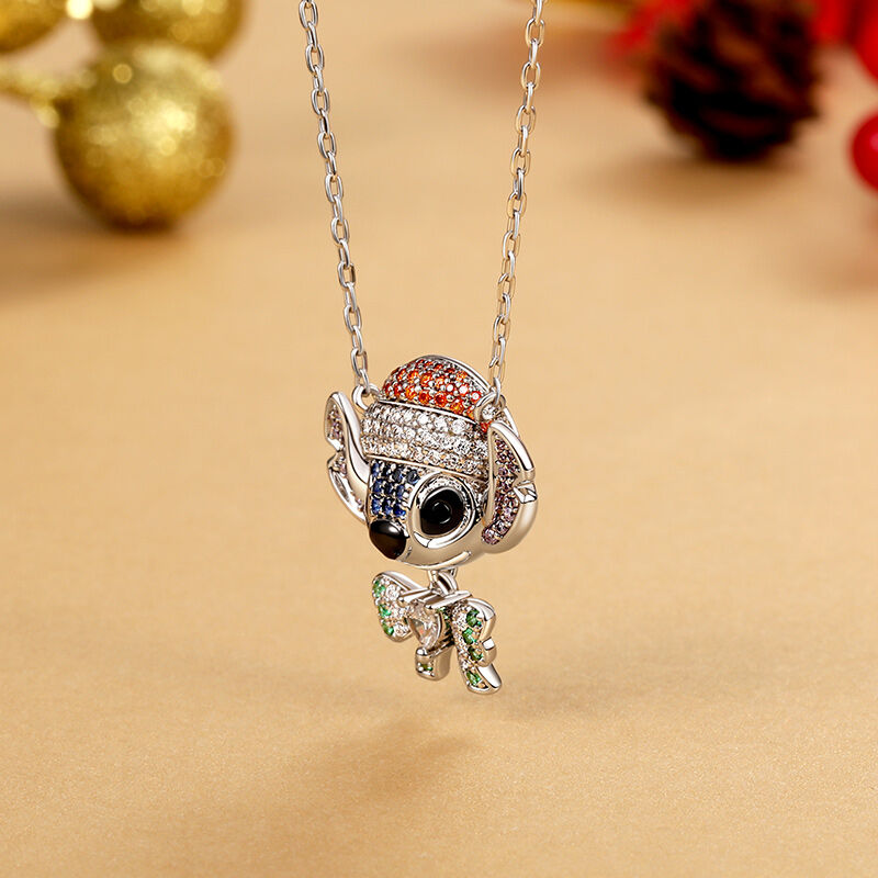 Jeulia "Holiday Cheermeister" Christmas Monster Necklace