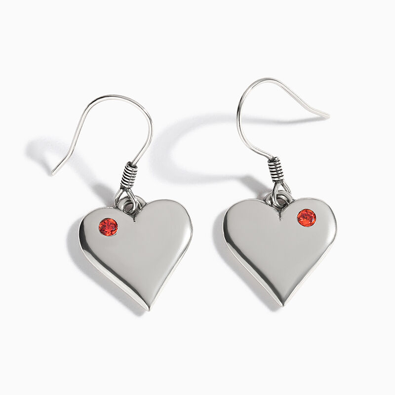 Jeulia "Fervent Heart" Sterling Silver Earrings