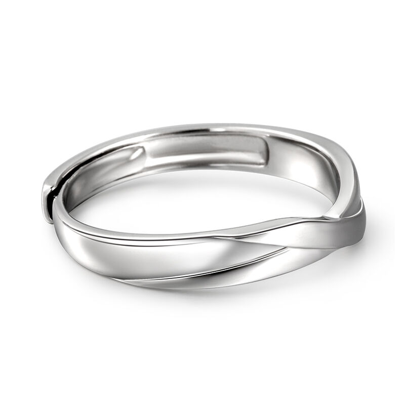 Jeulia "One Love" Adjustable Sterling Silver Men's Band