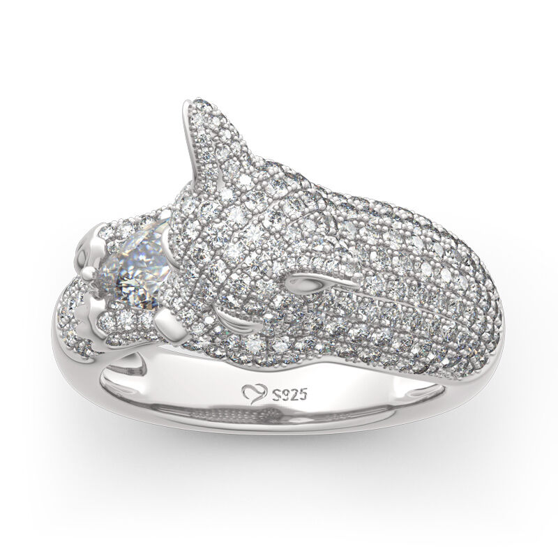 جوليا خاتم من الفضة الإسترليني "دائما من قلبي" بتصميم جرو