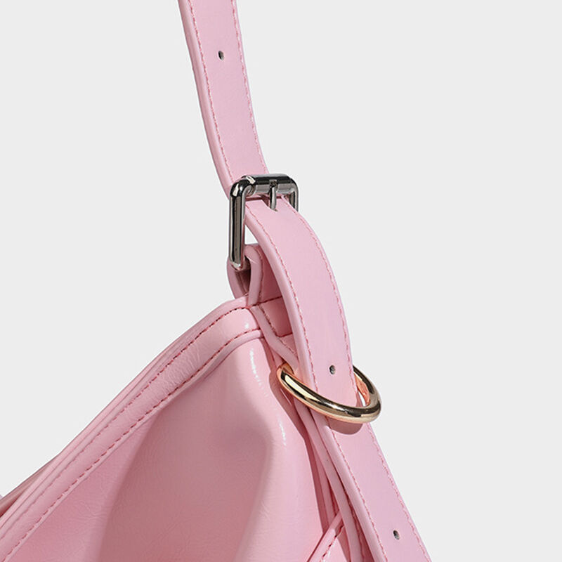 Jeulia Pink Solid Casual PU Leather Women Hobo Tote Bag