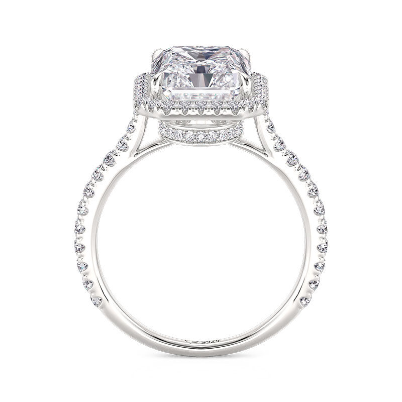 Jeulia Floating Halo Radiant Cut Engagement Ring