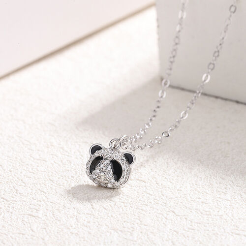 Jeulia "Cutest Panda" Sterling Silver Necklace