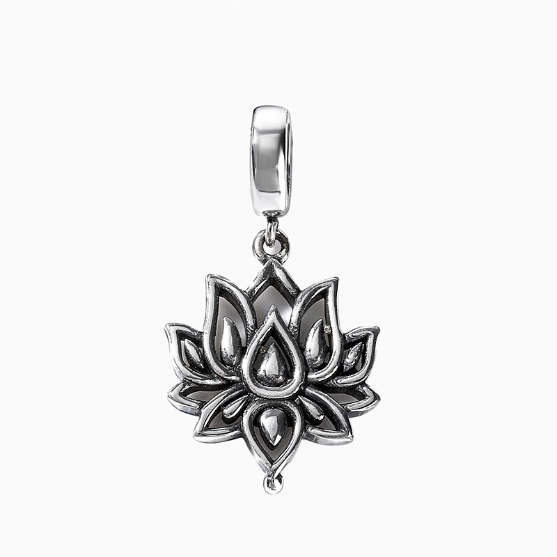 Jeulia "Flower of Heaven" Lotus Sterling Silver Charm