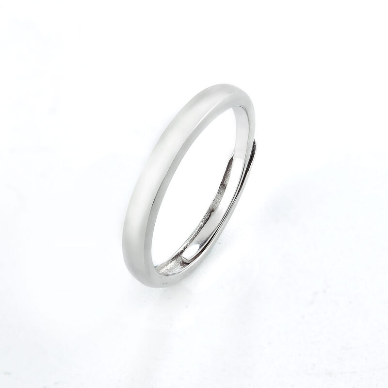 Jeulia Simple and Classic Sterling Silver Women's Band