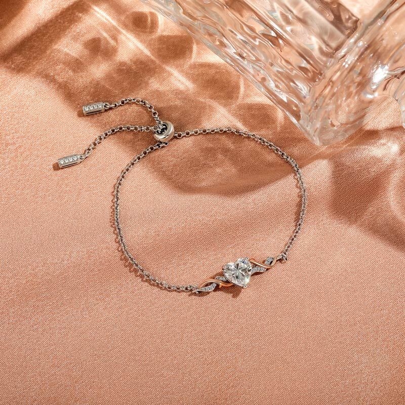 Jeulia Amore Thorn Vine Custom Heart Bracelet with Birthstone