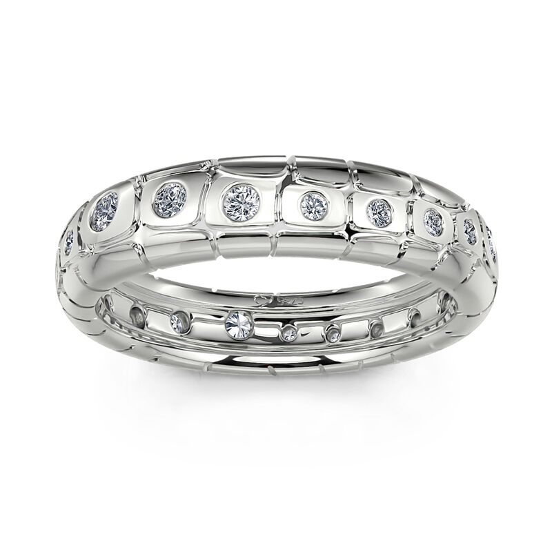 Jeulia "Endless Love" Round Cut Sterling Silver Band
