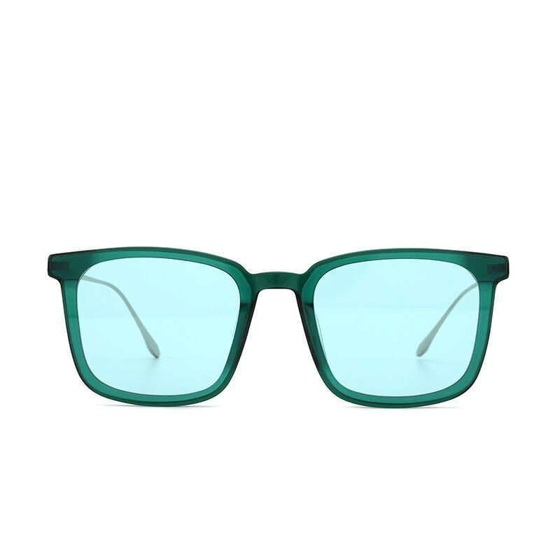 Jeulia Damskie okulary przeciwsłoneczne Kwadratowy zielony