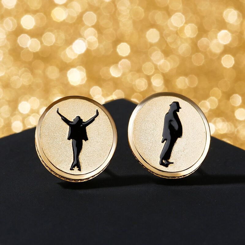 Jeulia "King of Pop" Commemorative Sterling Silver Earrings