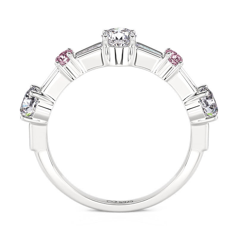 Jeulia Bowknot Inspired Round Cut Womens Ring