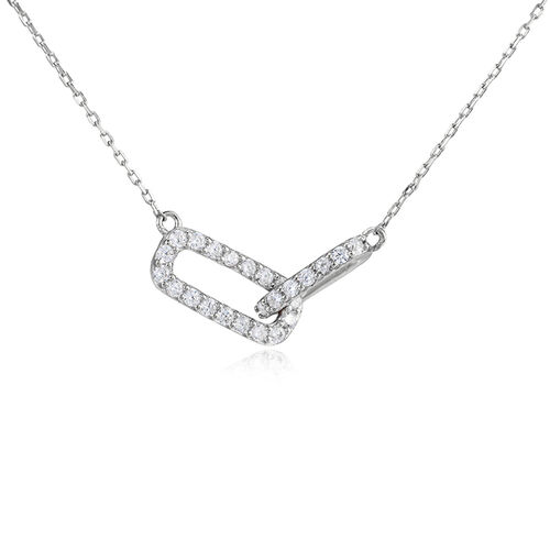 Jeulia Magic Link Sterling Silver Necklace