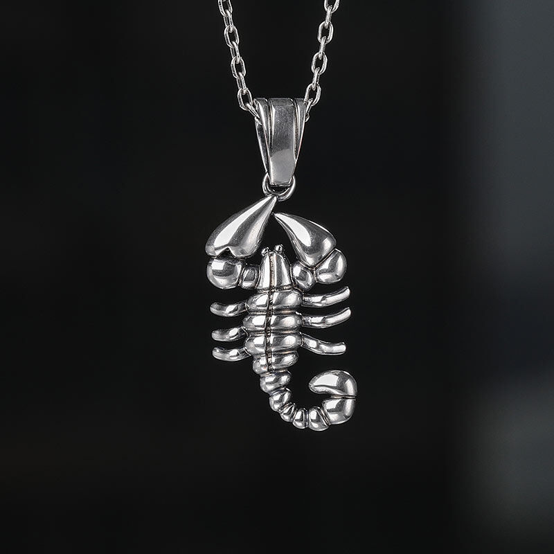 Jeulia "Deadly Scorpion" Sterling Silver Necklace