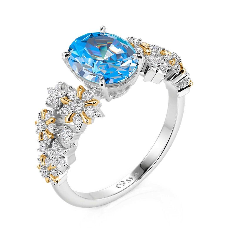 Jeulia Luna Astra Stjärnformad Ovalring i Sterling Silver