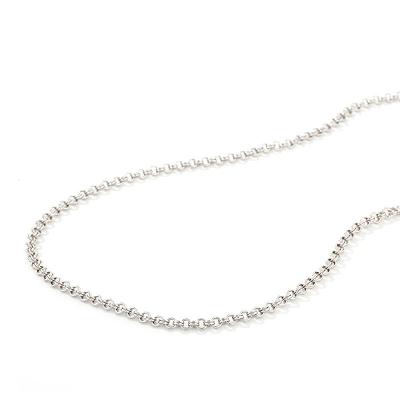 Jeulia Double Chain Design Sterling Silver Necklace