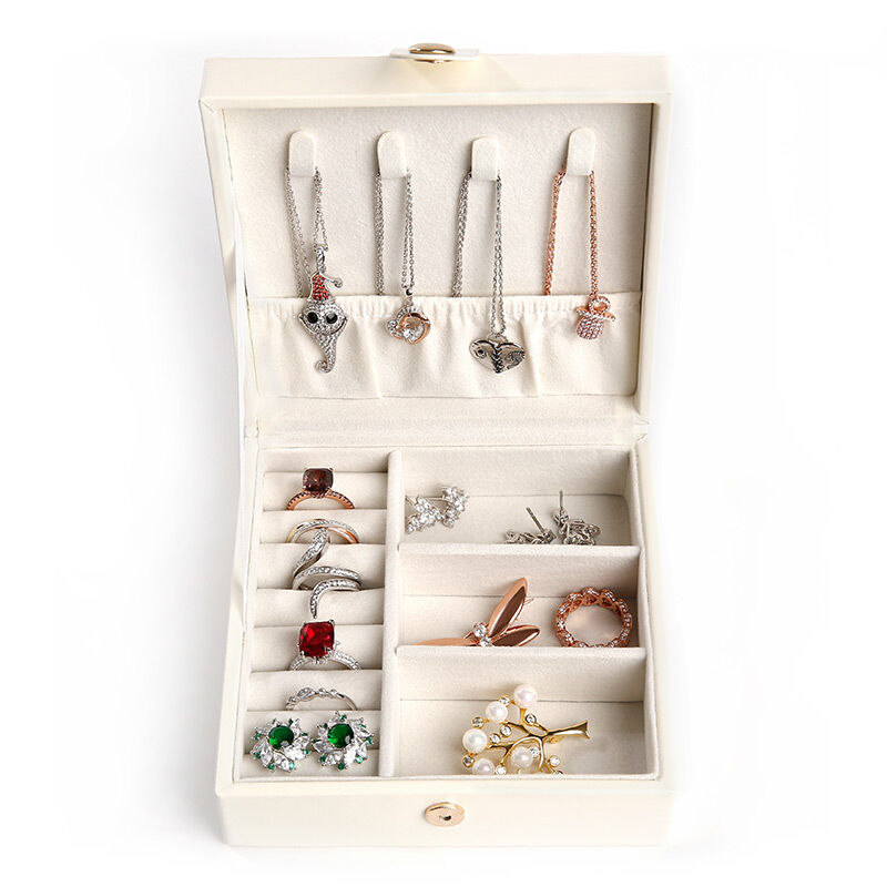 Jeulia Simple Design PU Jewelry Storage Box