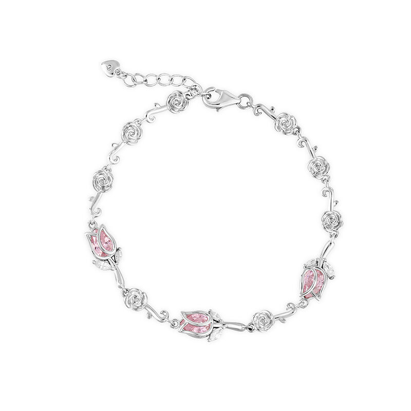 Jeulia Blossom Tulip Pear Cut Bracelet