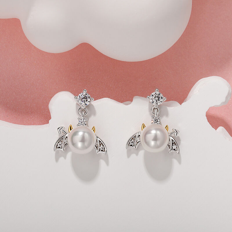 Jeulia Juego de joyas de plata de ley con perlas cultivadas