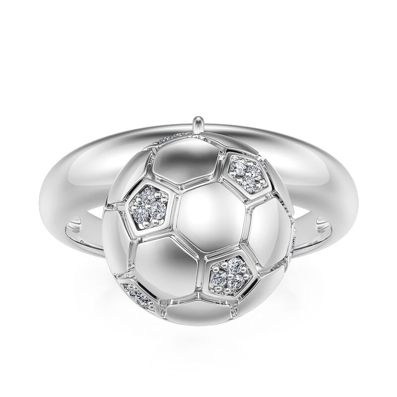Jeulia "I Love Football" Sterling Silver Dangle Jewelry Set