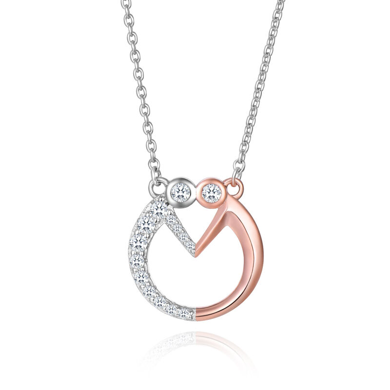Jeulia Cute Love Story Sterling Silver Necklace