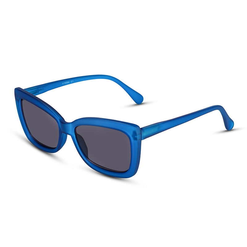 Jeulia "Space Race" Rectangle Blue/Grey Unisex Sunglasses