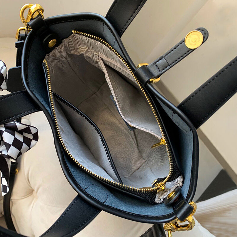Jeulia Bucket Bag Genuine Leather Handbag with Inner Pouch