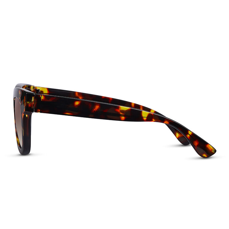 Jeulia "Cruiser" Square Dark Tortoise/Brown Gradient Unisex Sunglasses