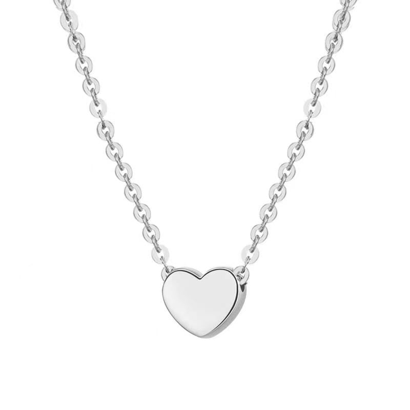 Jeulia Mini Heart-shaped Sterling Silver Necklace