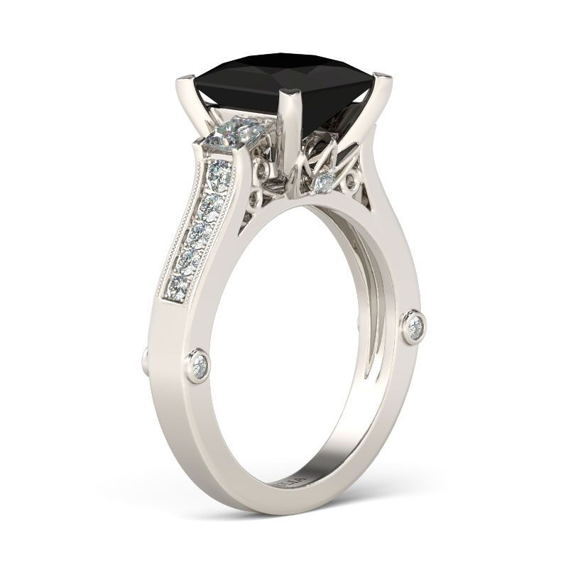 Jeulia Princess Cut Sterling Silver Ring