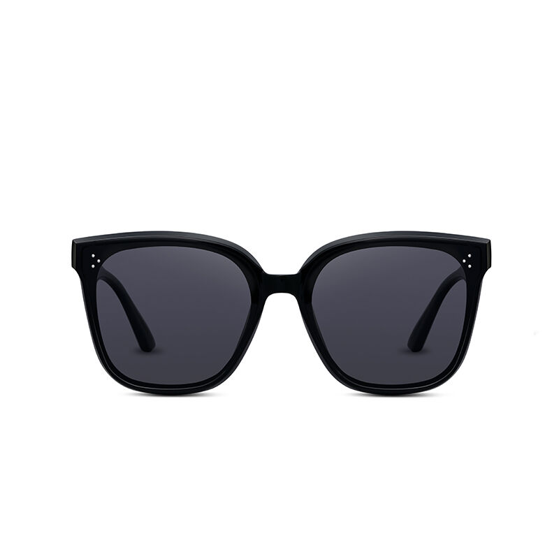 Jeulia "Statement" Square Black Polarized Unisex Sunglasses