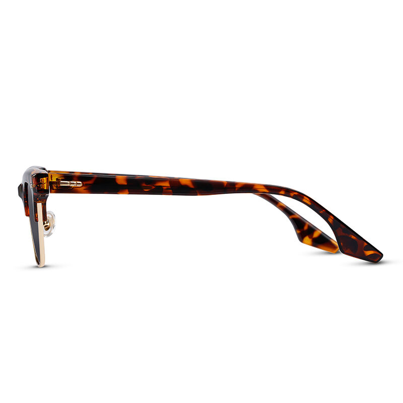 Jeulia "Fashion Master" Rectangle Tortoise/Grey Polarized Unisex Sunglasses