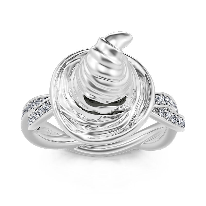 Jeulia "The King of Bug Day" Sterling Silver Rotating Ring