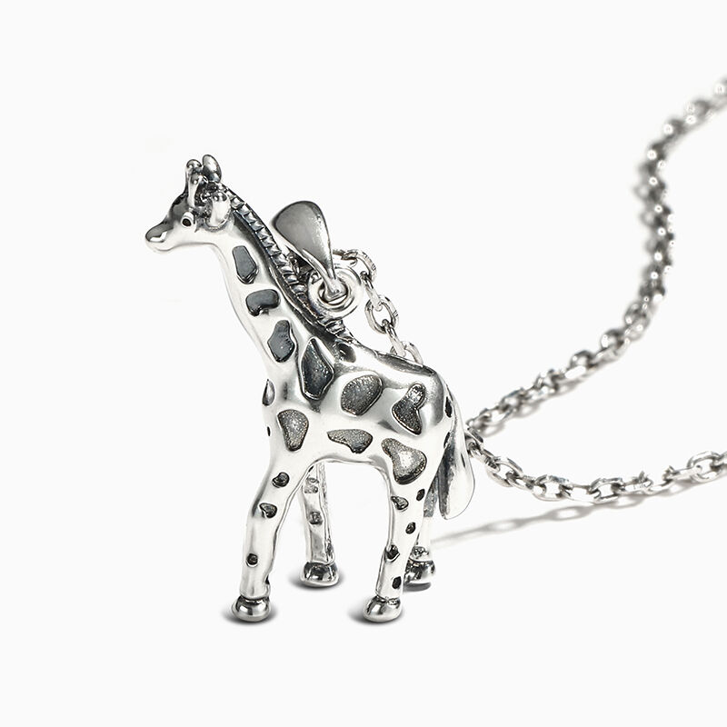 Jeulia "African Giraffe" Sterling Silver Necklace