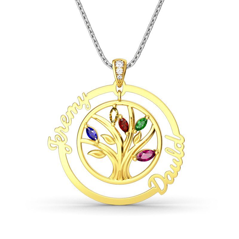 Jeulia Conjunto de joyas de plata de ley del árbol de la vida