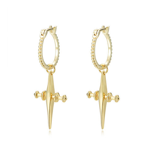 Jeulia Cross Sterling Silver Drop Earrings