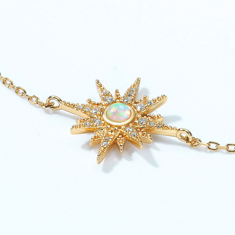 Jeulia North Star Opal Sterling Silver Bracelet