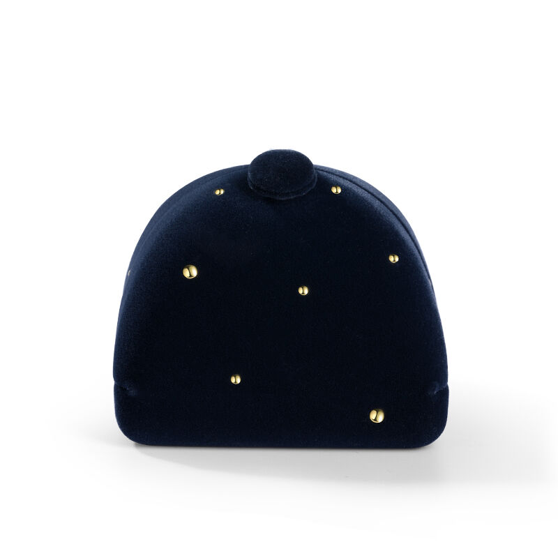 Jeulia Starry Sky Corduroy Double-open Ring Box