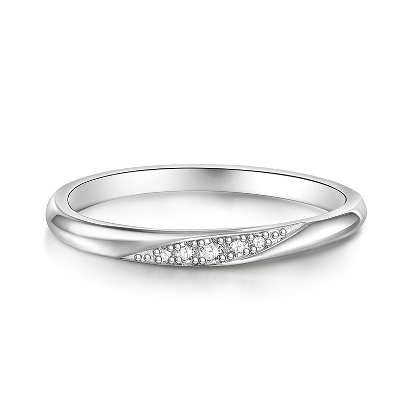 Jeulia Anillo de Mujer Elegante de Plata de Ley con Corte Redondo