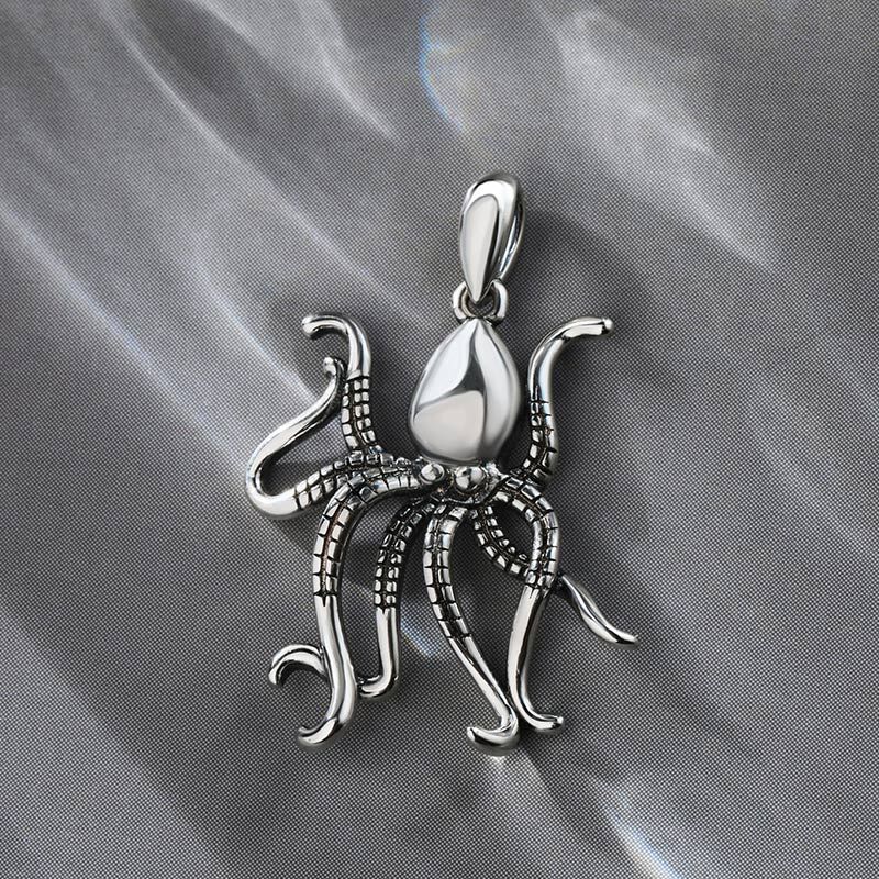 Jeulia bläckfisk design sterling silver charm