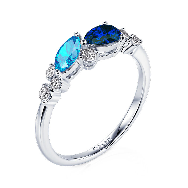 Jeulia "Spring Magic" Cluster Ring Sterling Silver